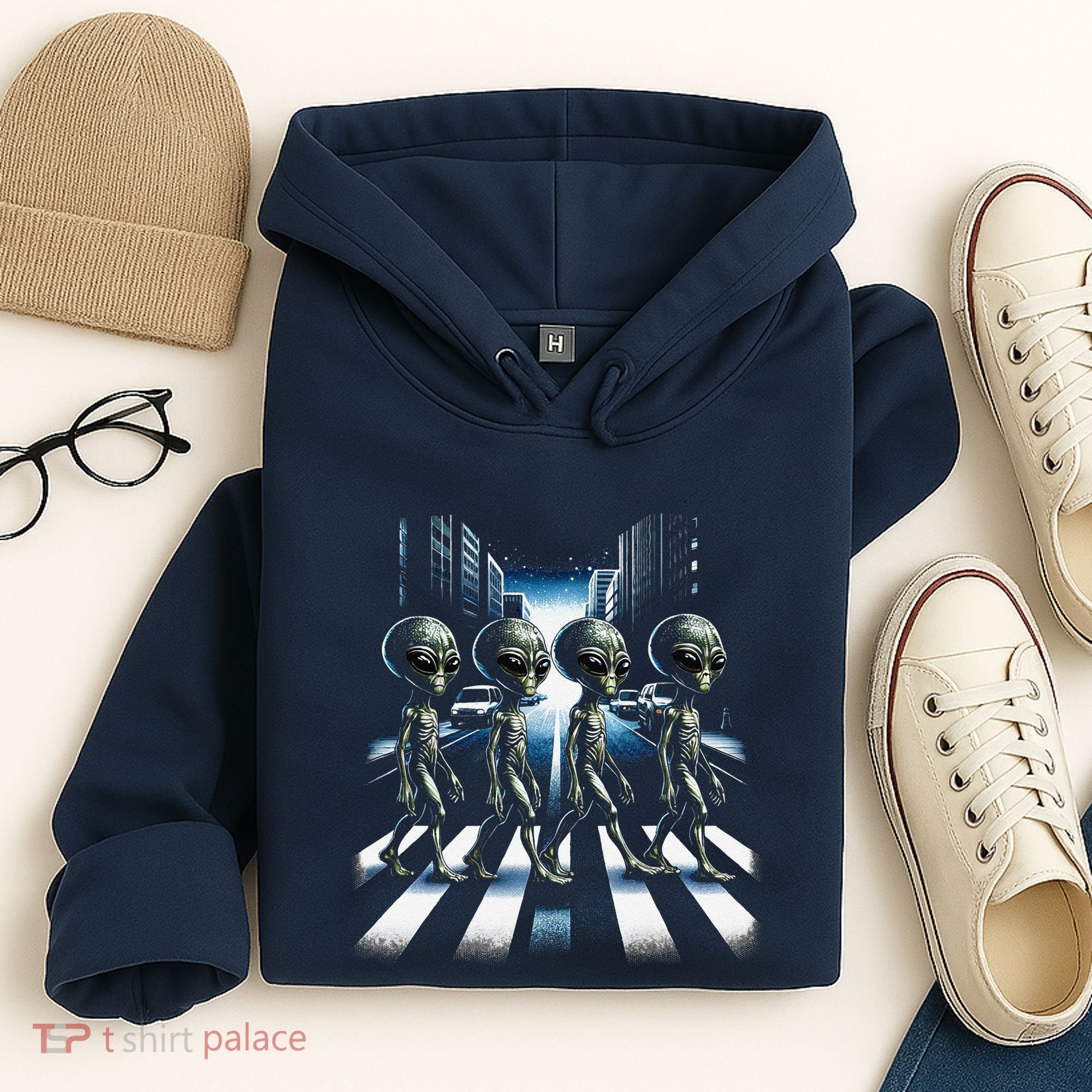 Aliens Crosswalk Roswell Hoodie