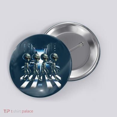 Aliens Crosswalk Roswell Button