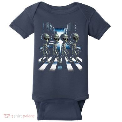 Aliens Crosswalk Roswell Baby Bodysuit