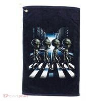 Aliens Crosswalk Roswell Golf Towel thumb 0