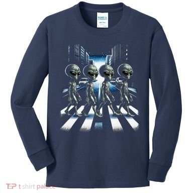 Aliens Crosswalk Roswell Kids Long Sleeve Shirt