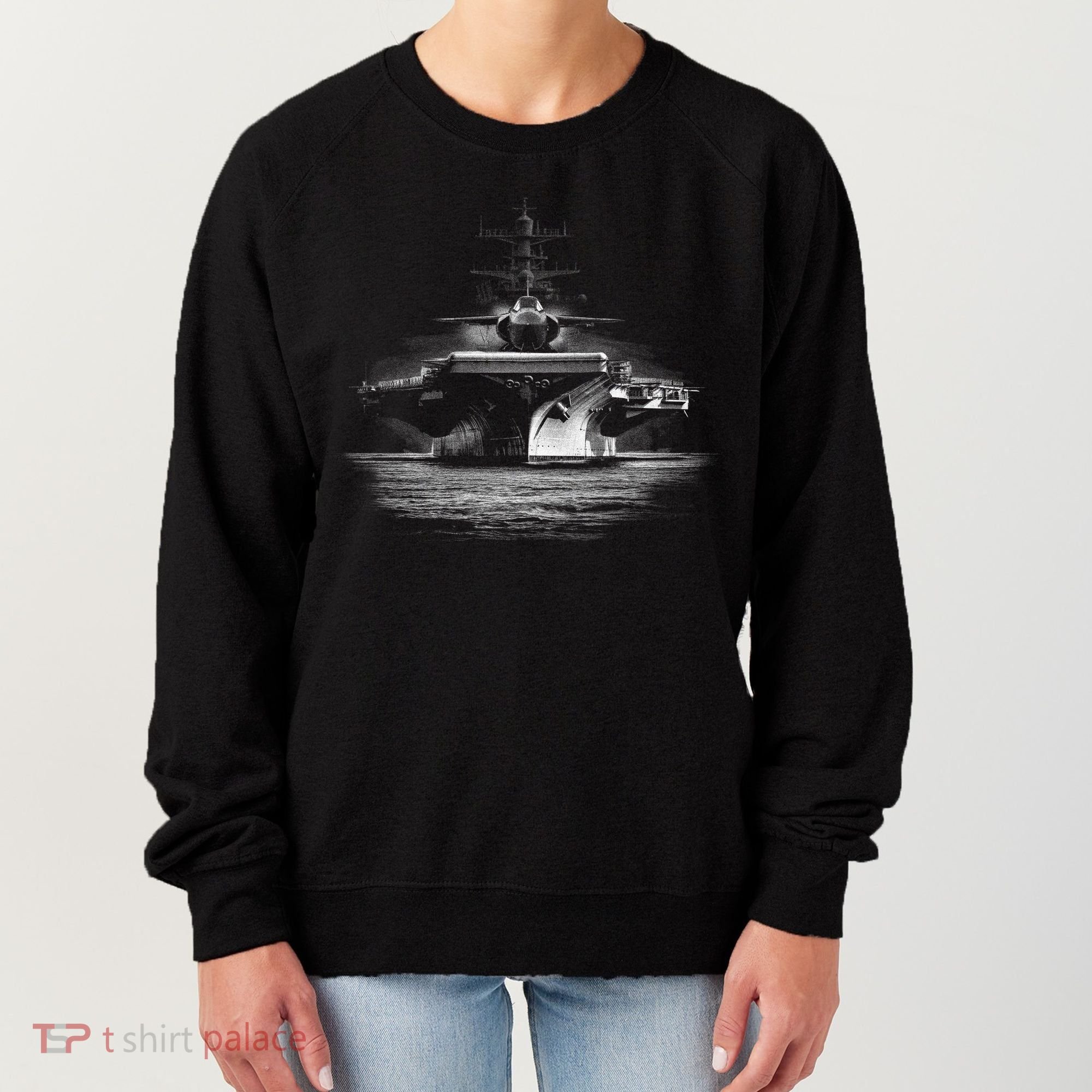 Aircraft Carrier Realistic Women's Sweatshirt