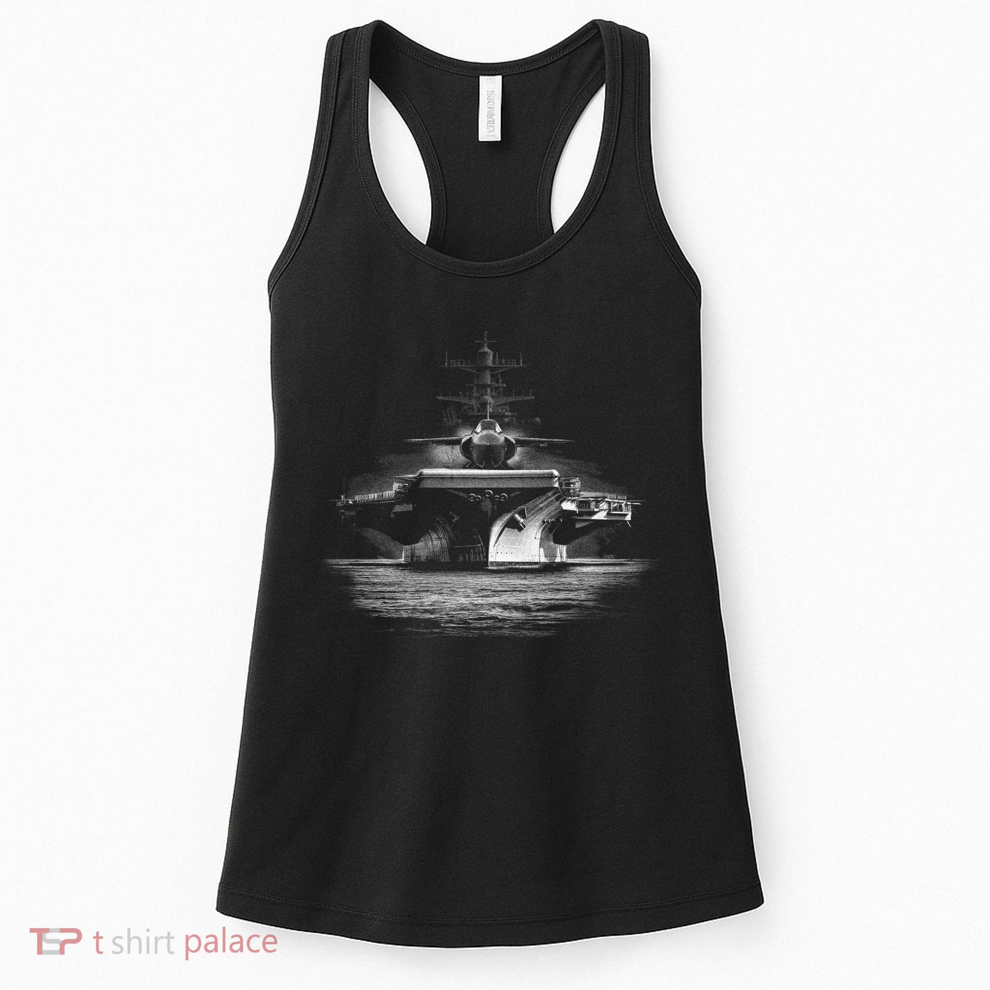 Aircraft Carrier Realistic Women's Tank Top