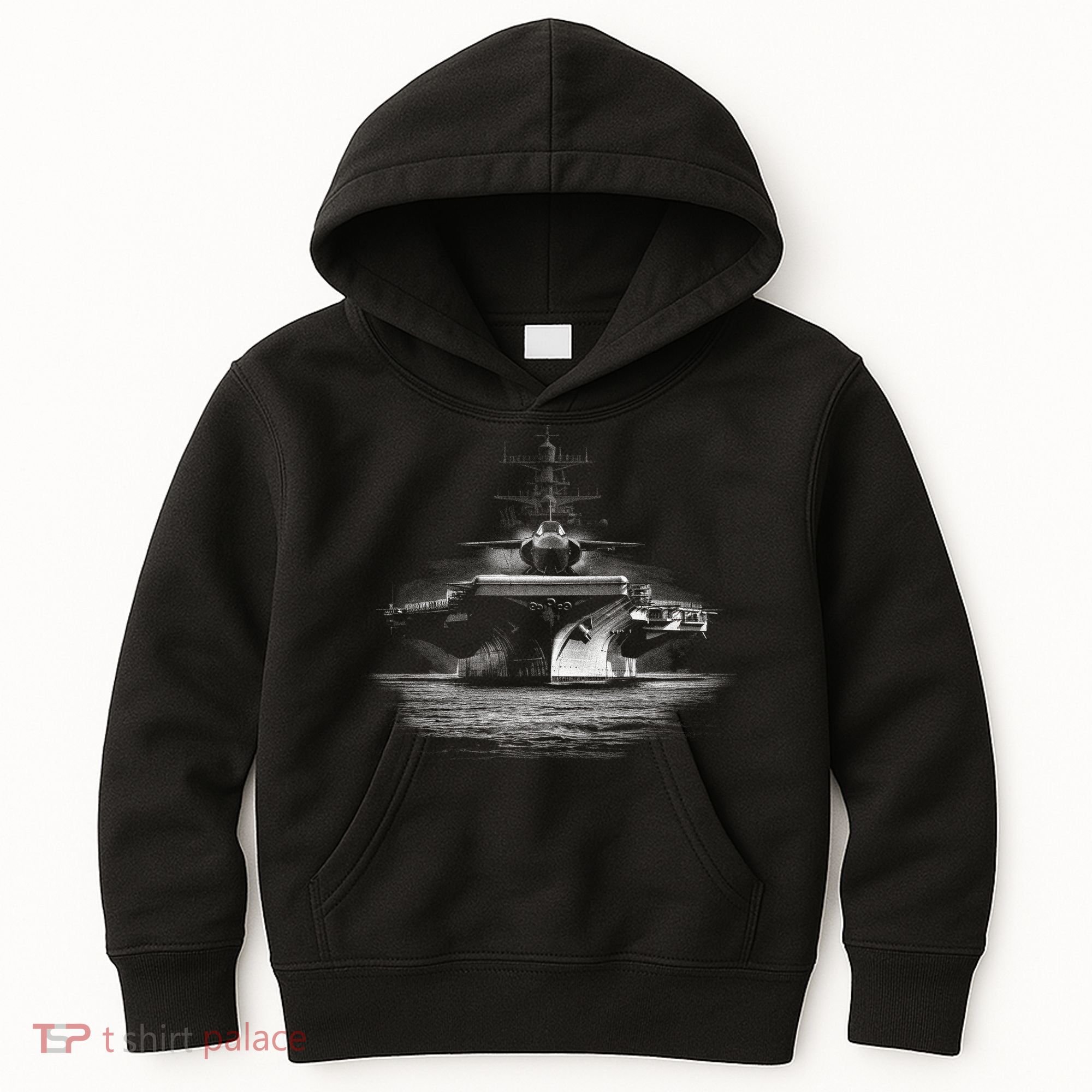 Aircraft Carrier Realistic Kids Hoodie