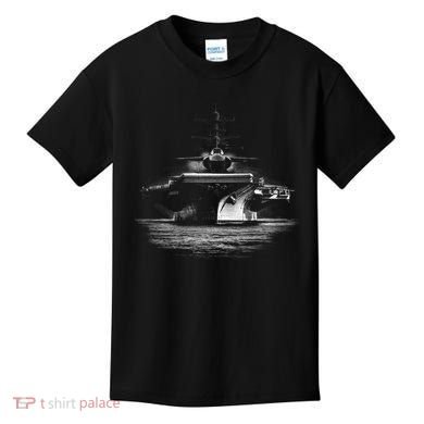 Aircraft Carrier Realistic Kids T-Shirt