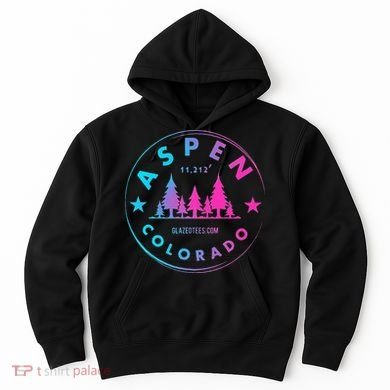 Aspen Colorado Retro Big Mountain Forest Hoodie