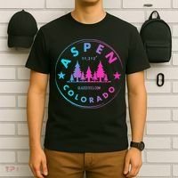 Aspen Colorado Retro Big Mountain Forest T-Shirt thumb 6
