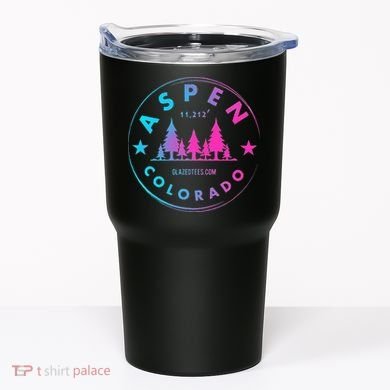 Aspen Colorado Retro Big Mountain Forest Tumbler