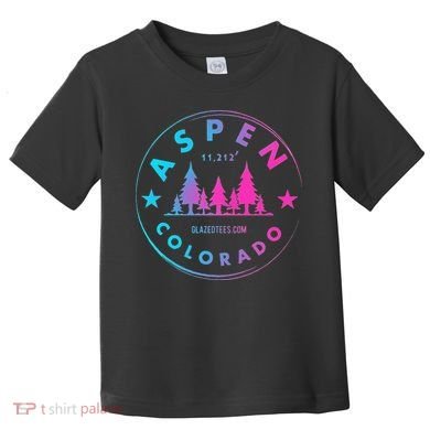 Aspen Colorado Retro Big Mountain Forest Toddler T-Shirt