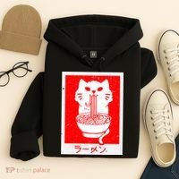 Anime Cat Ramen Kawaii Neko Noodles Hoodie thumb 4