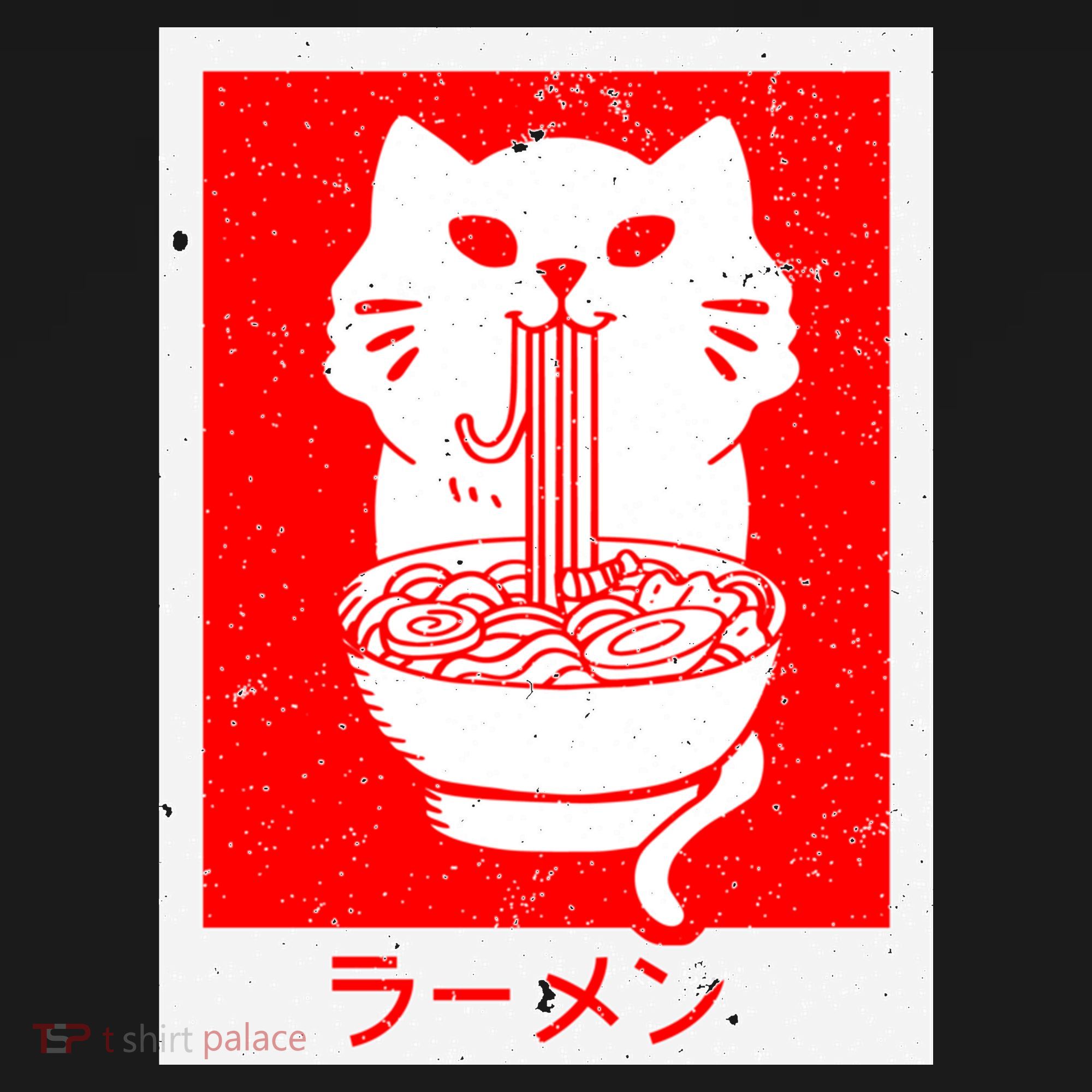 Anime Cat Ramen Kawaii Neko Noodles T-Shirt