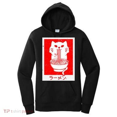 Anime Cat Ramen Kawaii Neko Noodles Women's Hoodie