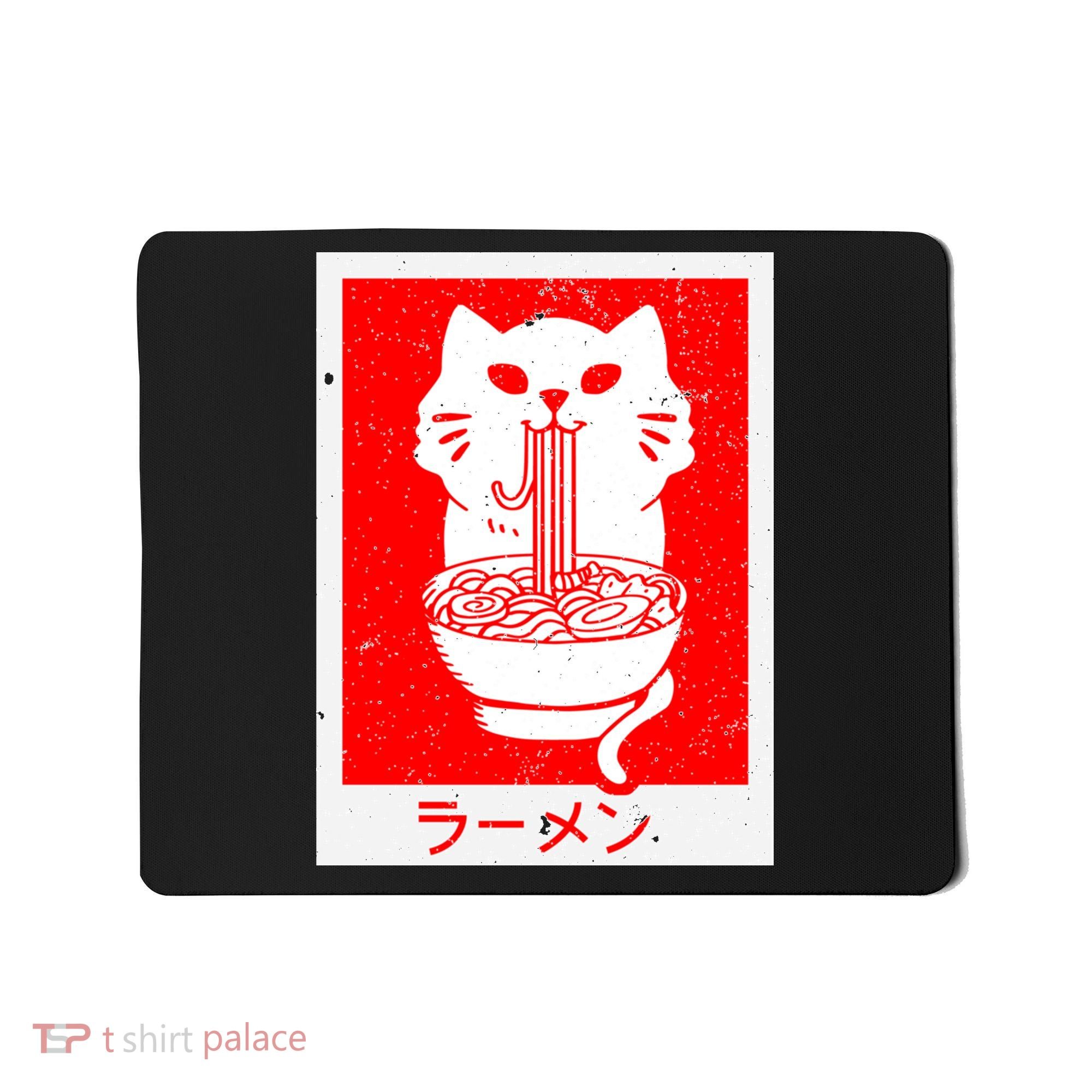 Anime Cat Ramen Kawaii Neko Noodles Mousepad