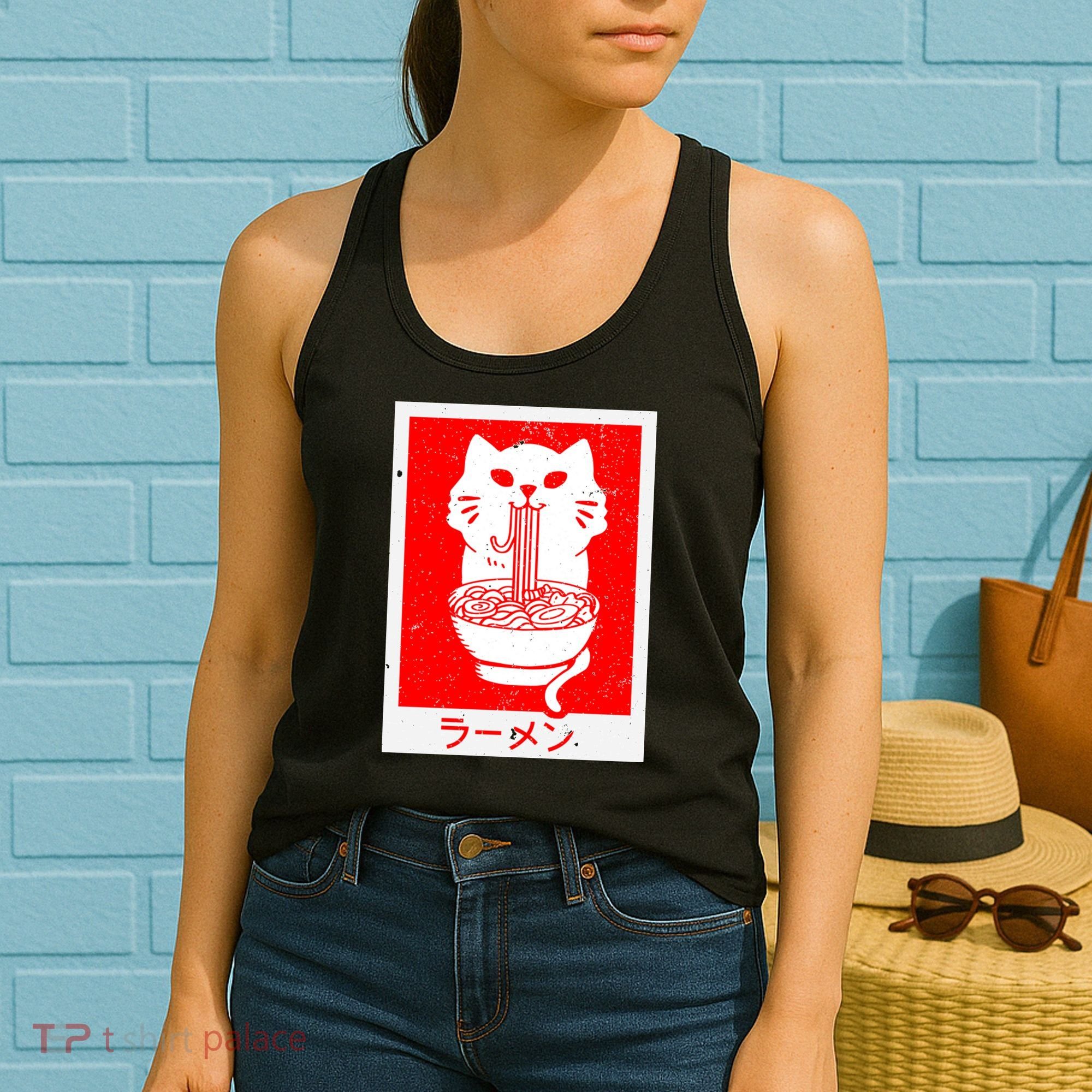 Anime Cat Ramen Kawaii Neko Noodles Women's Tank Top