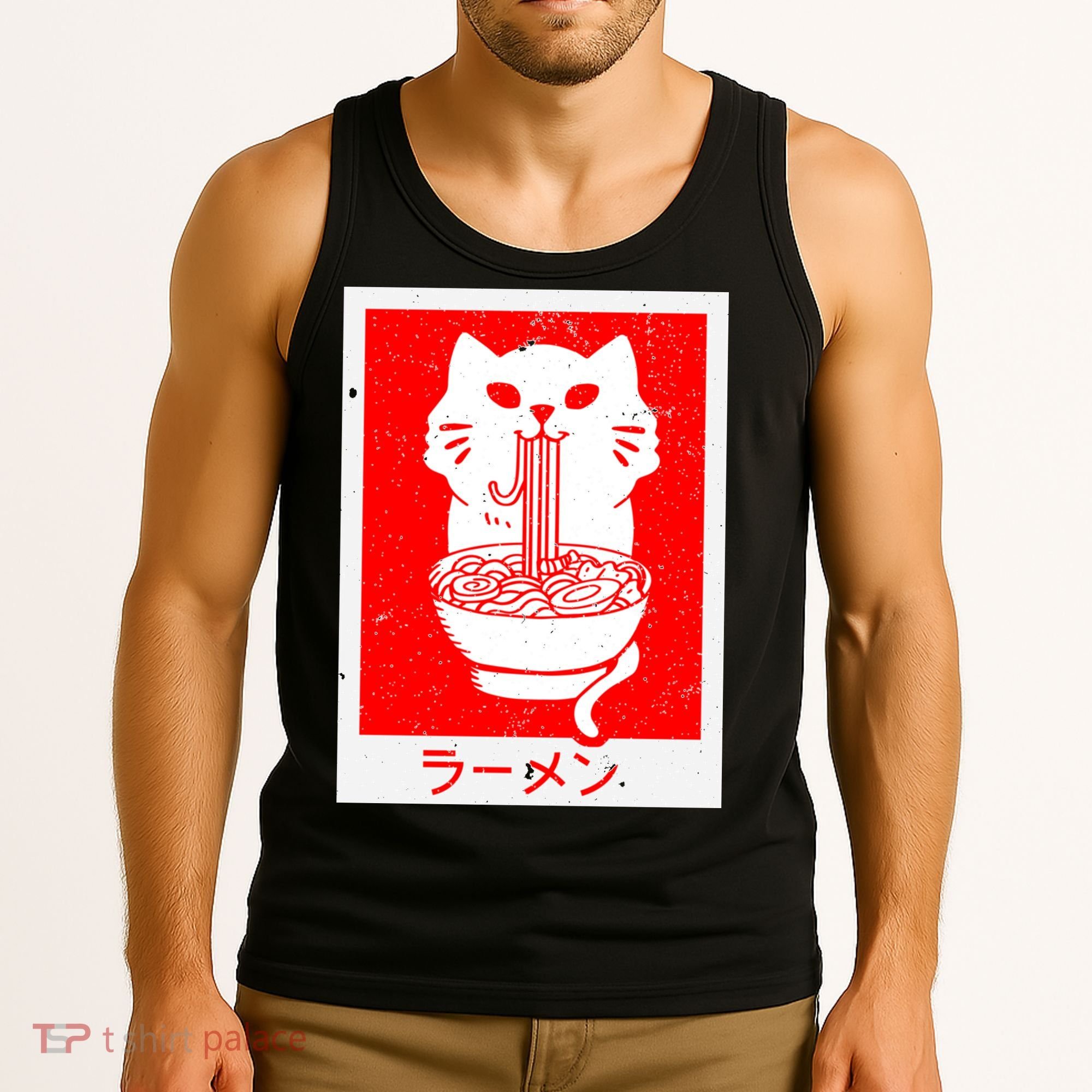 Anime Cat Ramen Kawaii Neko Noodles Tank Top