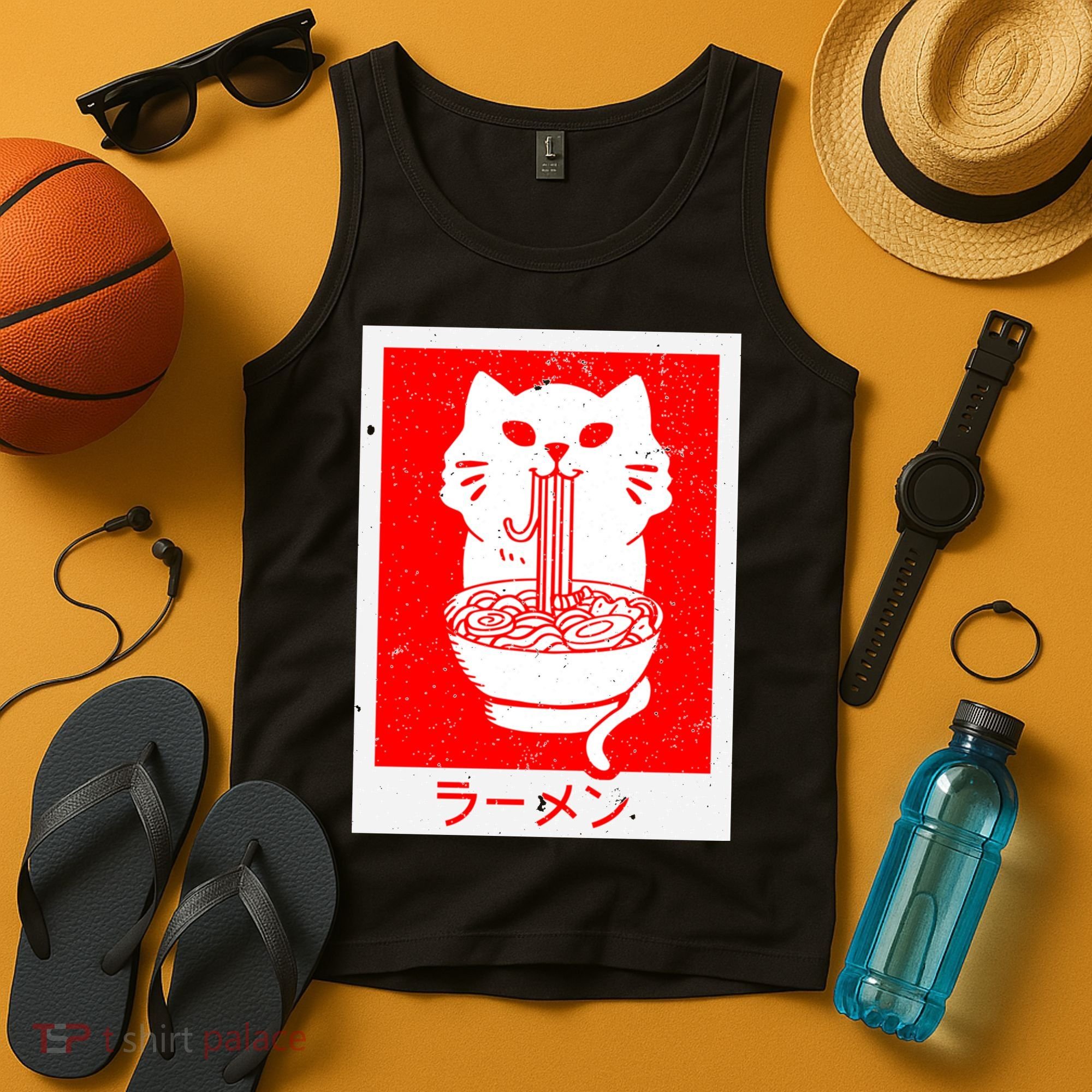 Anime Cat Ramen Kawaii Neko Noodles Tank Top