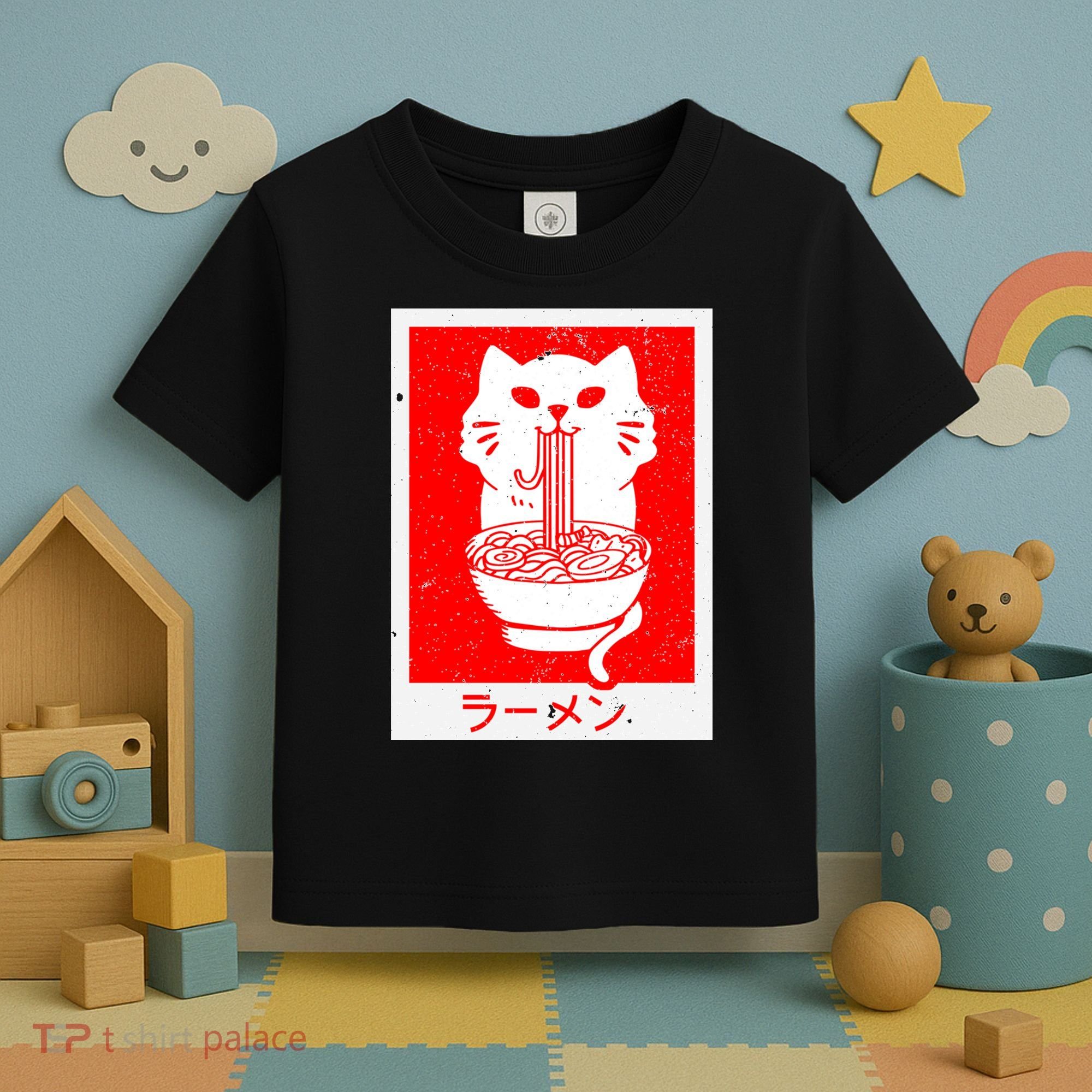 Anime Cat Ramen Kawaii Neko Noodles Toddler T-Shirt