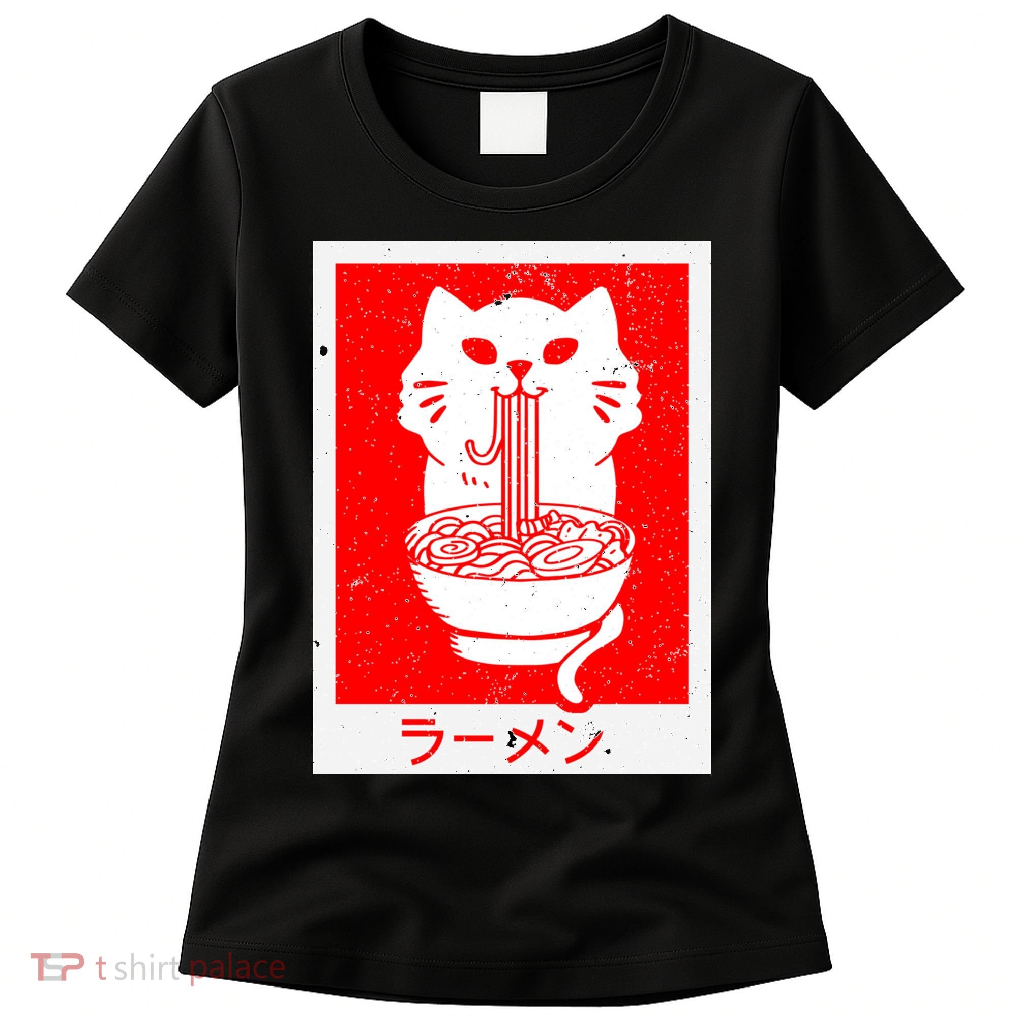 Anime Cat Ramen Kawaii Neko Noodles Women's T-Shirt