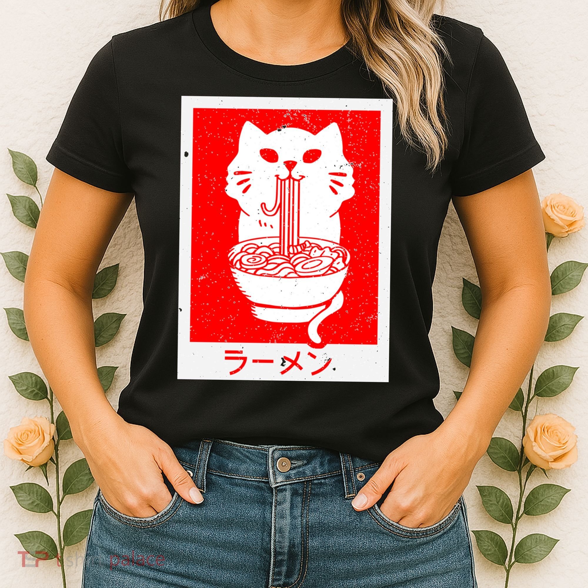 Anime Cat Ramen Kawaii Neko Noodles Women's T-Shirt