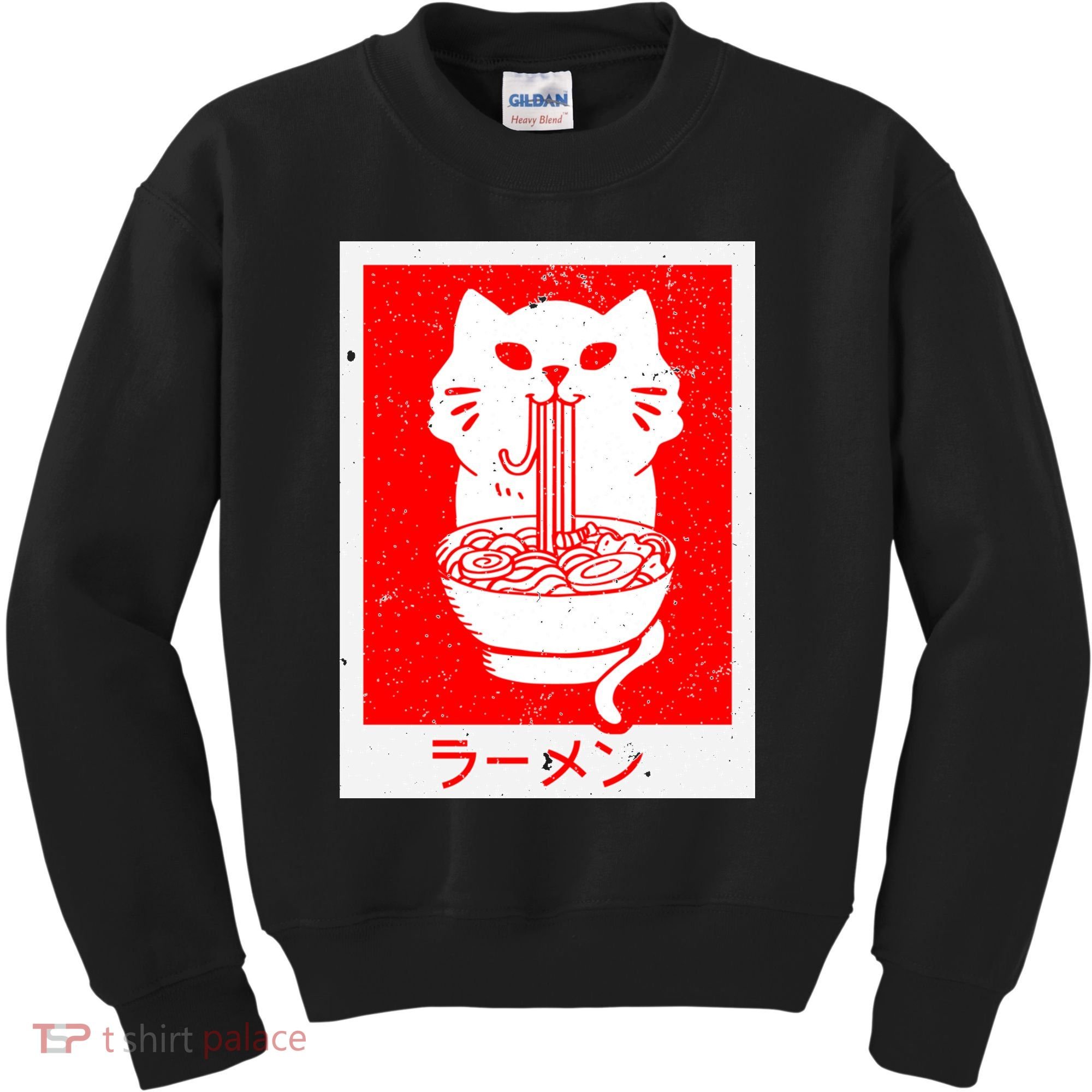 Anime Cat Ramen Kawaii Neko Noodles Kids Sweatshirt