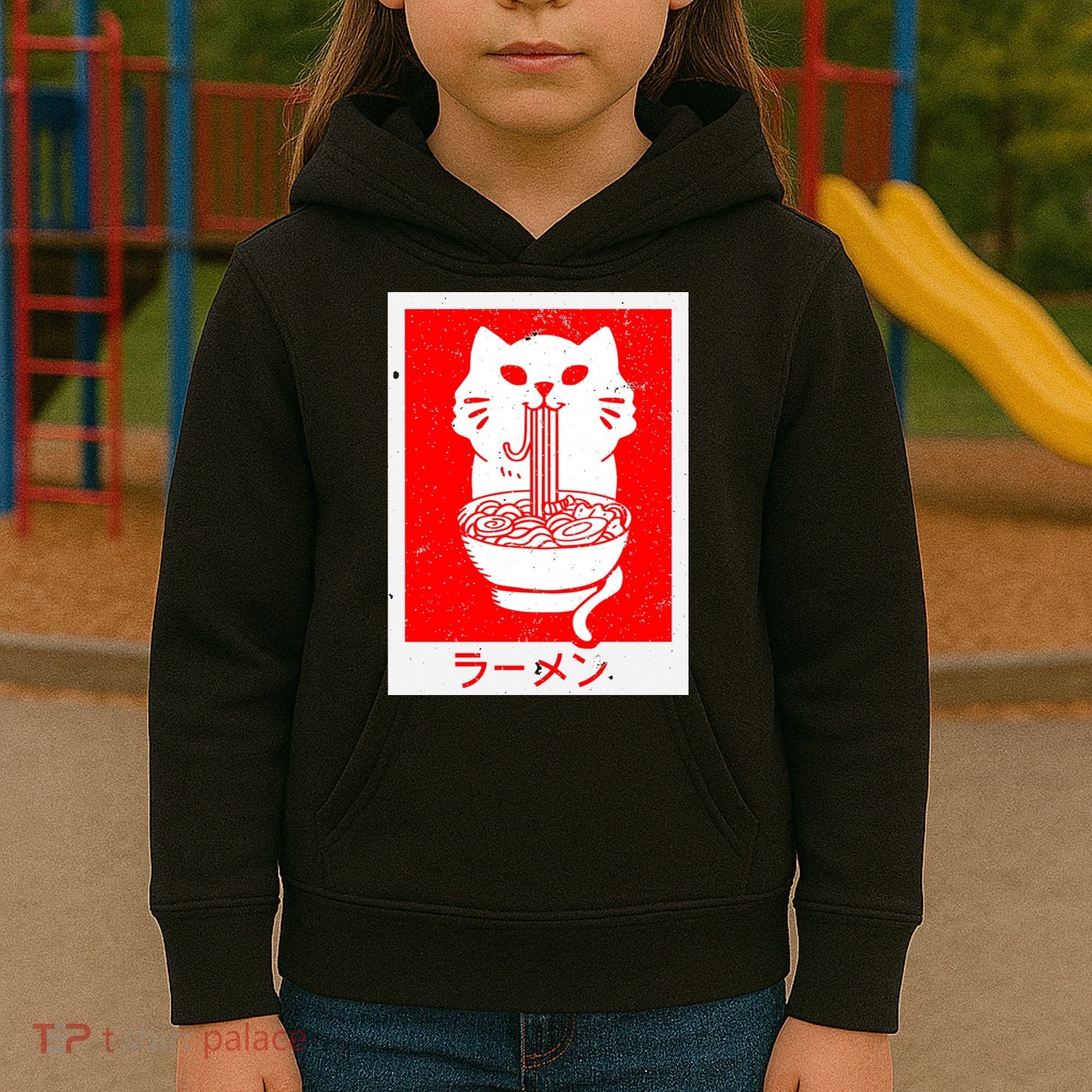 Anime Cat Ramen Kawaii Neko Noodles Kids Hoodie