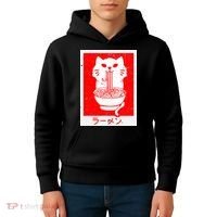 Anime Cat Ramen Kawaii Neko Noodles Kids Hoodie thumb 4