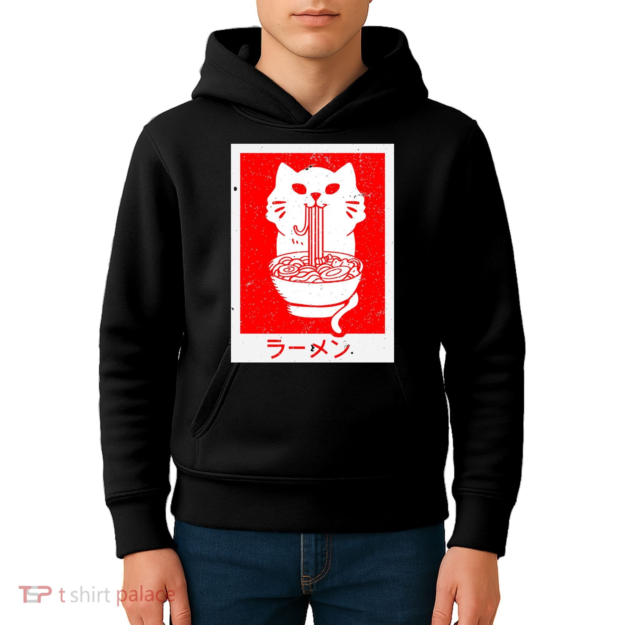 Anime Cat Ramen Kawaii Neko Noodles Kids Hoodie