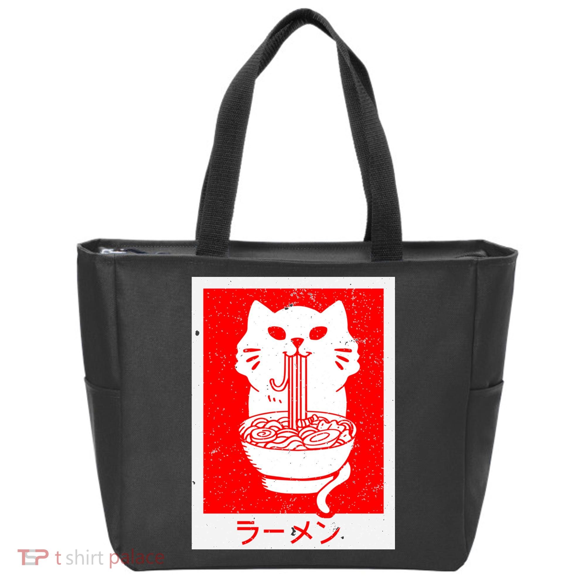 Anime Cat Ramen Kawaii Neko Noodles Tote Bag