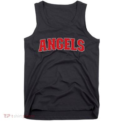 Angels California Souvenir Trip College Style Red Text Tank Top