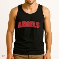 Angels California Souvenir Trip College Style Red Text Tank Top thumb 3
