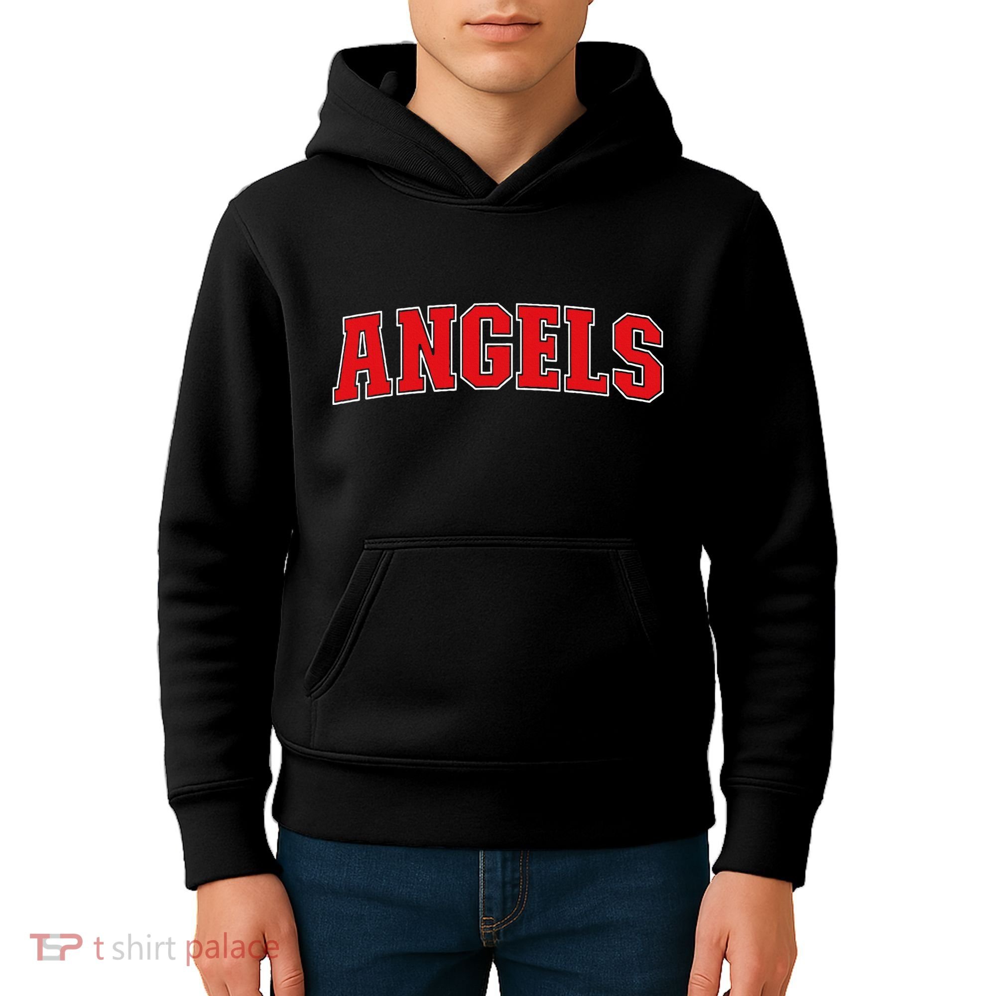 Angels California Souvenir Trip College Style Red Text Kids Hoodie