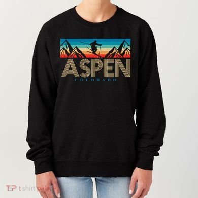 Aspen Colorado Ski Sunset Mountain Women's Sweatshirt