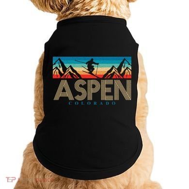 Aspen Colorado Ski Sunset Mountain Doggie Tank