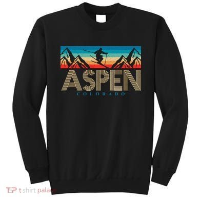 Aspen Colorado Ski Sunset Mountain Sweatshirt