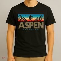Aspen Colorado Ski Sunset Mountain T-Shirt thumb 3