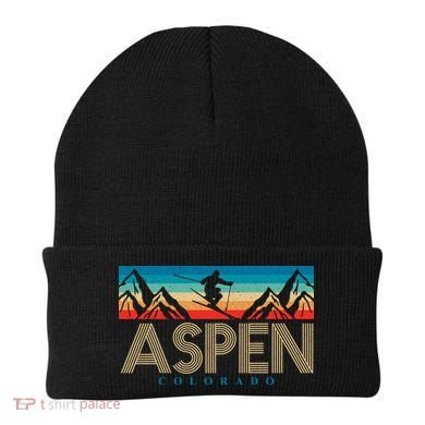 Aspen Colorado Ski Sunset Mountain Beanie