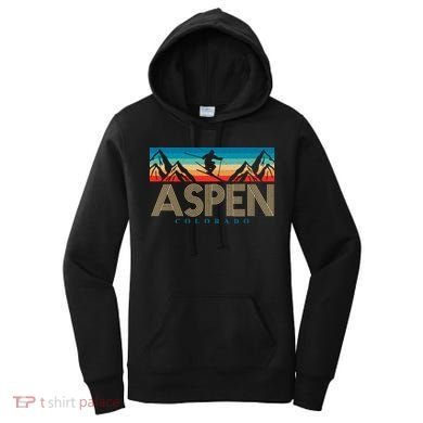 Aspen Colorado Ski Sunset Mountain Women's Hoodie