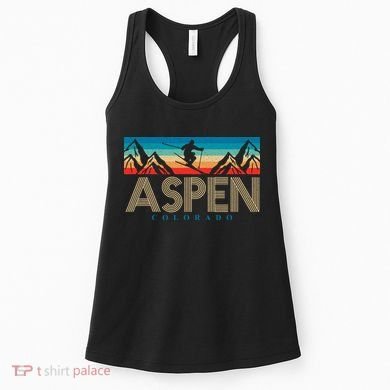 Aspen Colorado Ski Sunset Mountain Women's Tank Top
