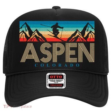 Aspen Colorado Ski Sunset Mountain Hat