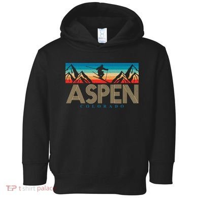 Aspen Colorado Ski Sunset Mountain Toddler Hoodie