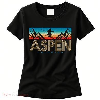 Aspen Colorado Ski Sunset Mountain Women's T-Shirt