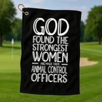 Animal Control Strongest Animal Control Officer Golf Towel thumb 1
