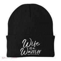 Awareness Cancer Support Gift For Husband Wife Of A Warrior Beanie thumb 0