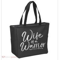 Awareness Cancer Support Gift For Husband Wife Of A Warrior Tote Bag thumb 2