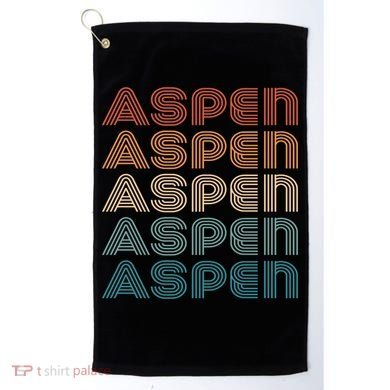 Aspen Colorado Skiing Mountain Retro Great Gift Golf Towel