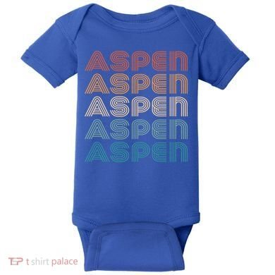 Aspen Colorado Skiing Mountain Retro Great Gift Baby Bodysuit