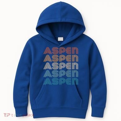 Aspen Colorado Skiing Mountain Retro Great Gift Kids Hoodie