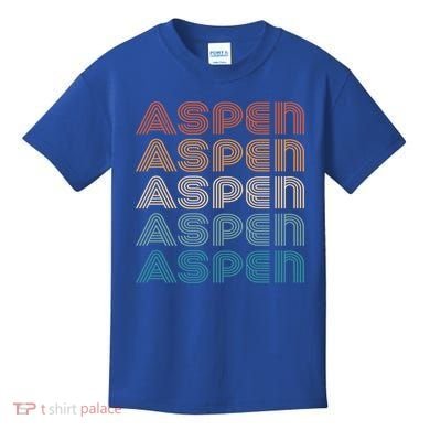 Aspen Colorado Skiing Mountain Retro Great Gift Kids T-Shirt