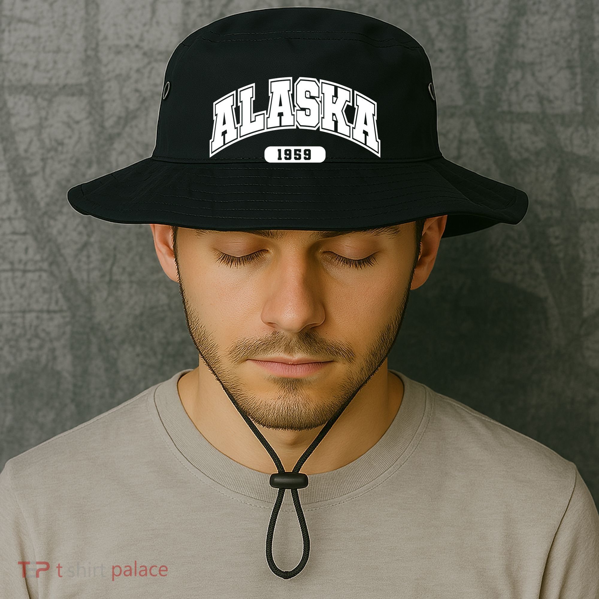 Alaska Collegiate Style 1959 Bucket Hat