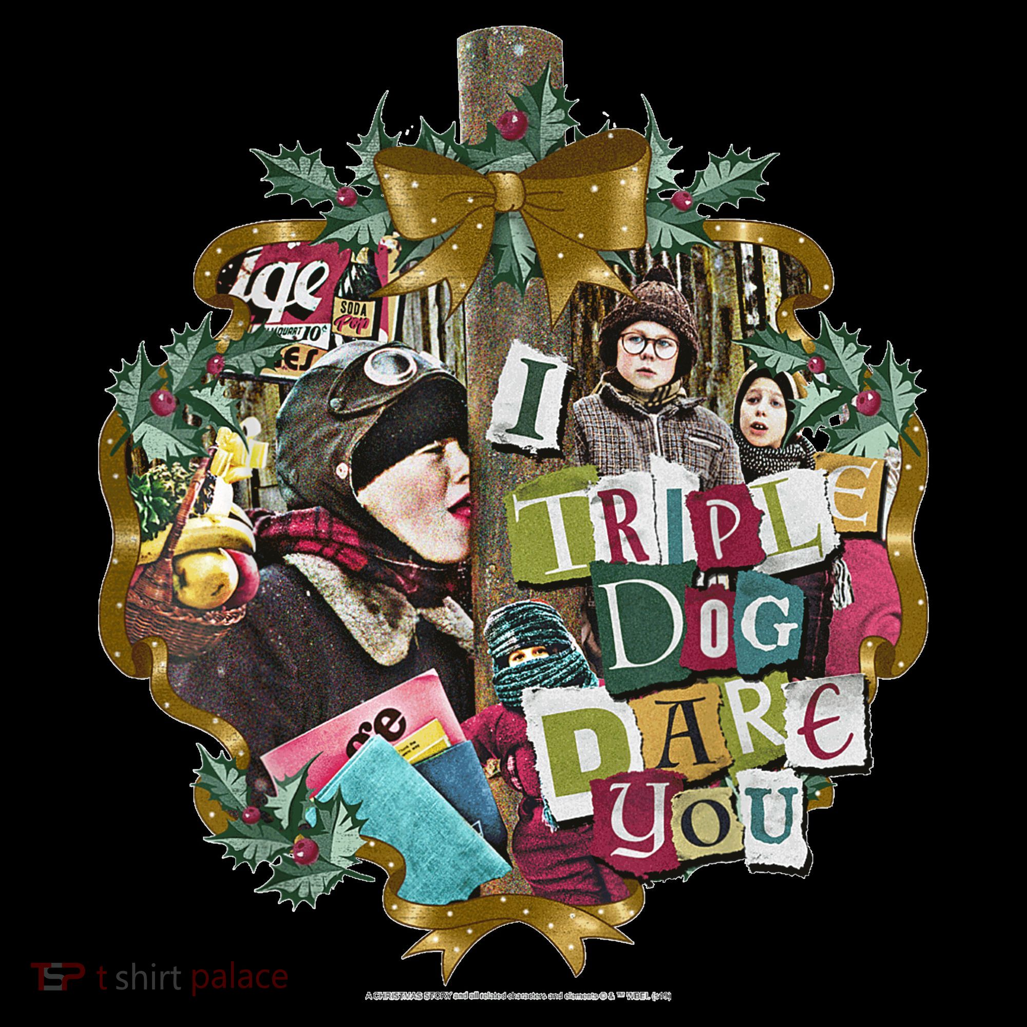 A Christmas Story I Triple Dog Dare You Collage Wreath Coffee Mug